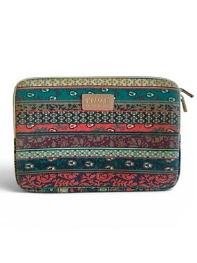 Kinmac Laptop Sleeve Tech Case Travel Office Dorm Multicolor Boho Floral 14x10